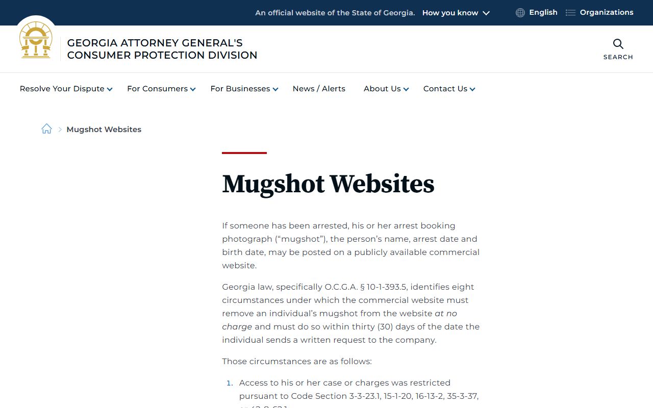 Ben Hill County jail mugshots Georgia mugshot websites law page